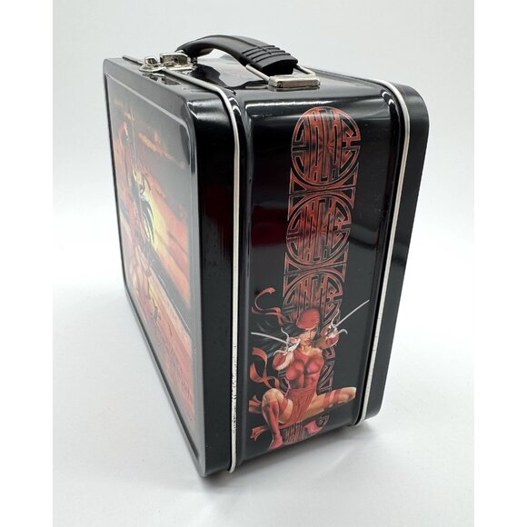 2001 Marvel Dynamic Forces Elektra Metal Lunch Box Artist Greg Horn - Picture 2 of 9